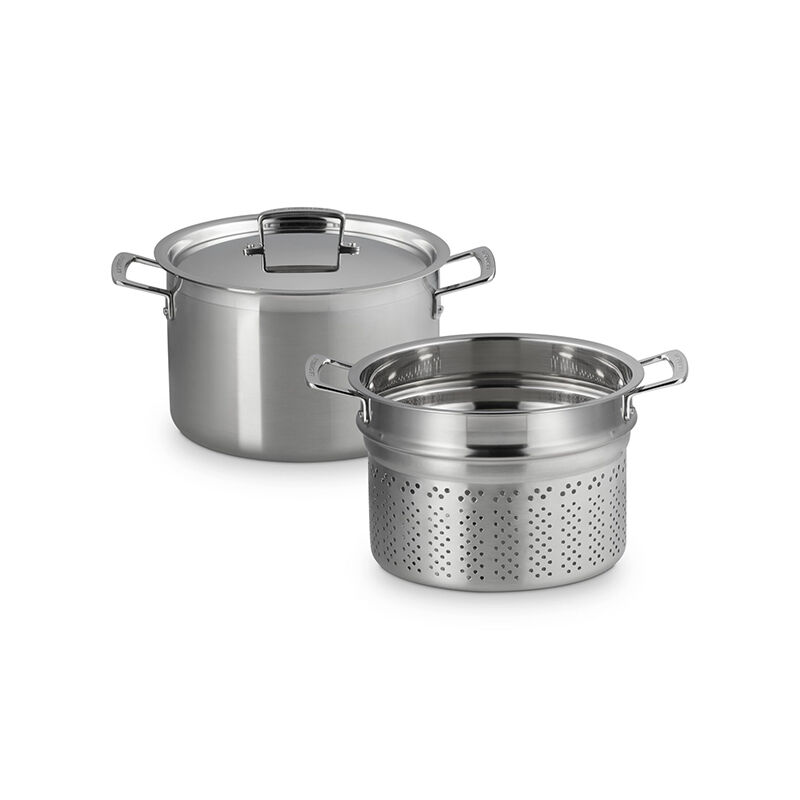 Classic Stainless Steel Pasta Pot with Colander Insert - Image 4