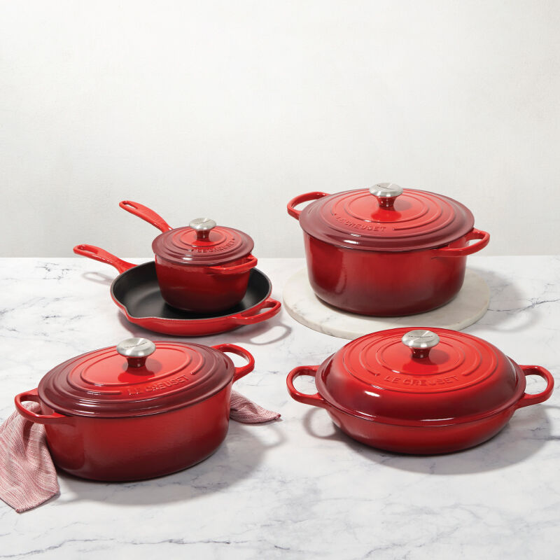 Signature Enameled Cast Iron 9-Piece Cookware Set - Image 6