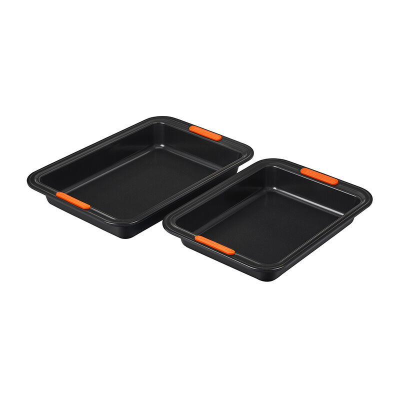 Non-stick Metal Bakeware 2-Piece Rectangular Cake Pan Set - Image 3