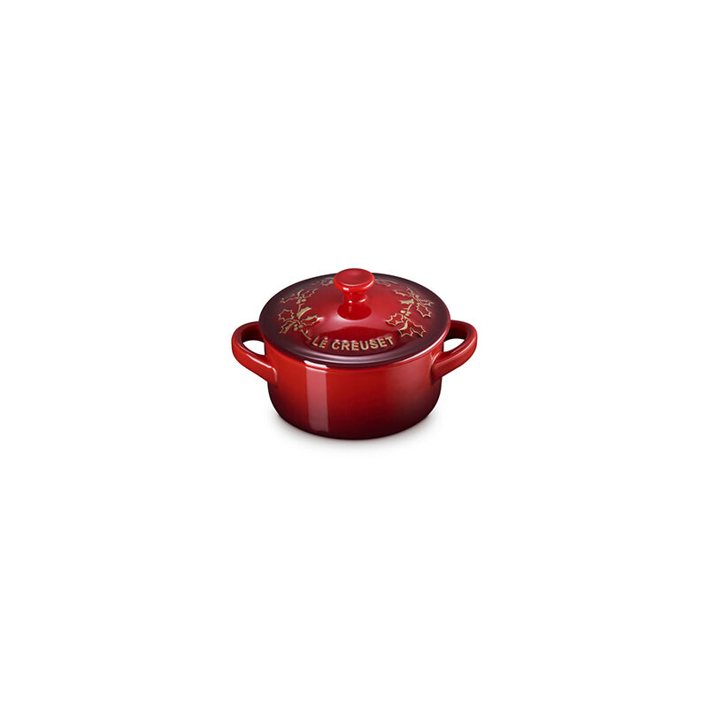 Holly Collection Gold Applique Mini Round Cocotte - Image 2