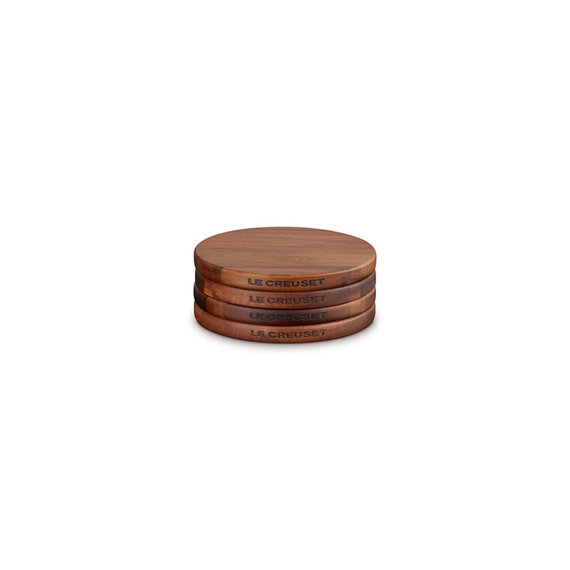 Gourmand Collection Petite Magnetic Wooden Trivet, Set of 4 - Image 3